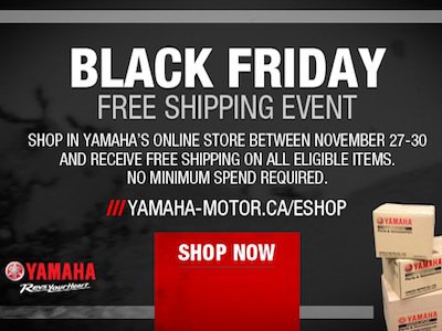 Yamaha Motor Black Friday Free Shipping Event