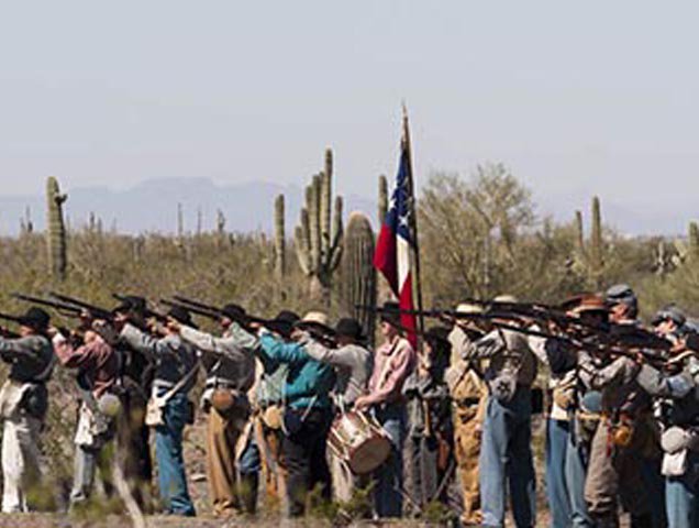 Civil war re-enactments at Picacho Peak