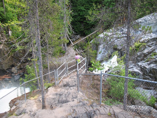 Looking over at the waterfalls from Nairn Falls Provincial Park photo Michael Chang.jpg