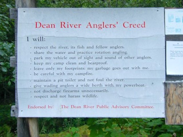 Dean River Anglers’ Creed