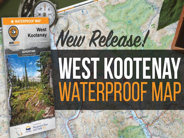 West Kootenay BC waterproof map