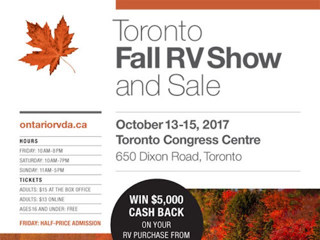 Toronto Fall RV Show &amp; Sale 2017