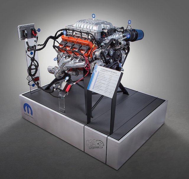 The Mopar brand is unleashing a new Mopar 6.2L supercharged Crate HEMI® Engine Kit — nicknamed the “Hellcrate” — that injects 707 horsepower and 650 lb.ft. of torque under the hood.