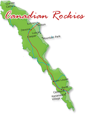 map of canadian rockies