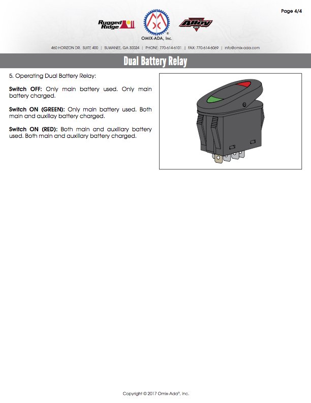Dual Battery Relay 17265.01-4