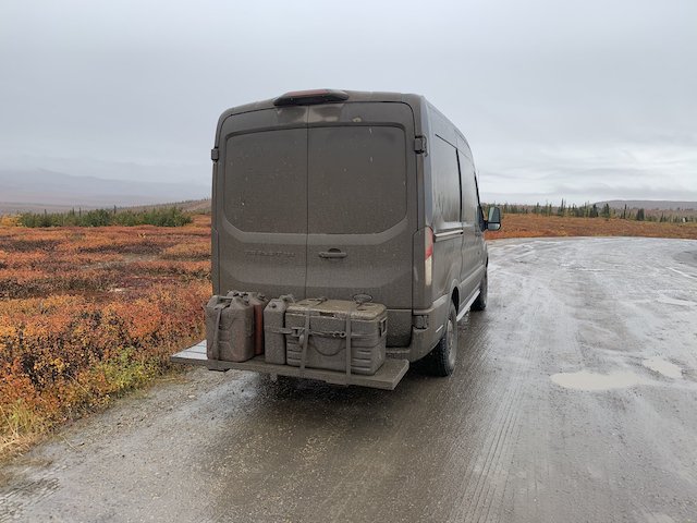 4 Rain and mud changed the van colours returning across the Arctic Circle  photo Wes Kirk.jpg