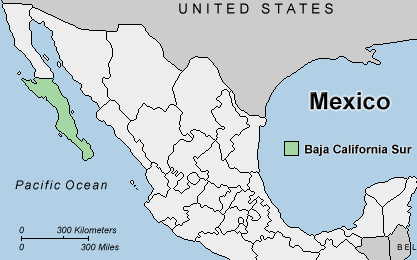 Map of Baja Sur