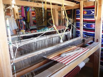 Operating Loom at Blanket Factory