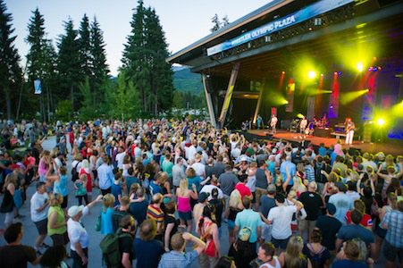 Summer concert at the Whistler Olympic Plaza