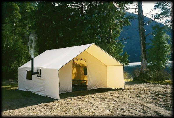 small canvas wall tent