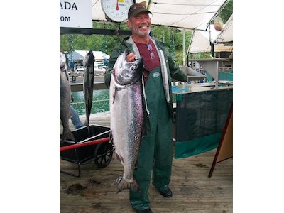 Mark Clary with his 26.5lb Chinook